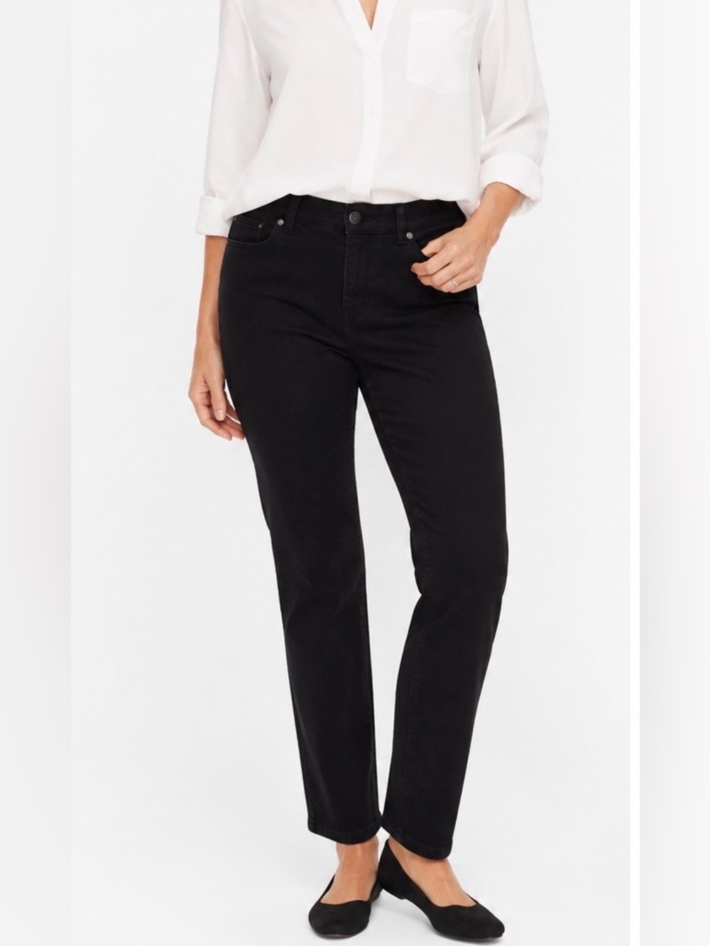 Talbots jeans Women's size 8 Ankle curvy
Black